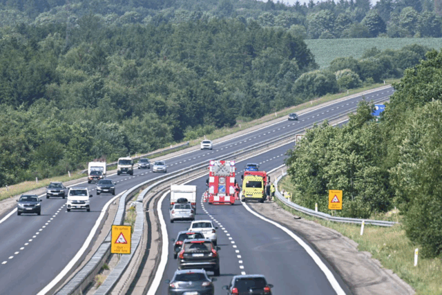 Motorvejsspor spærret efter uheld