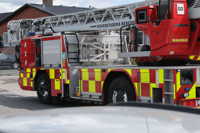 Flere brandbiler til stede