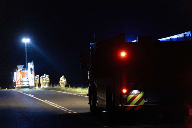 Beredskabet rykker ud til markbrand