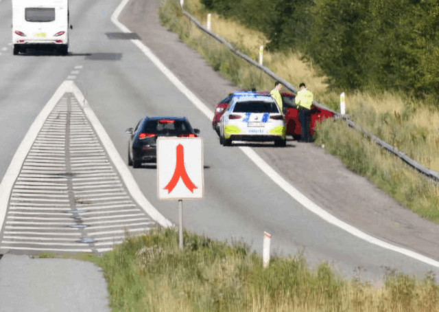 Bilist brager ind i autoværn