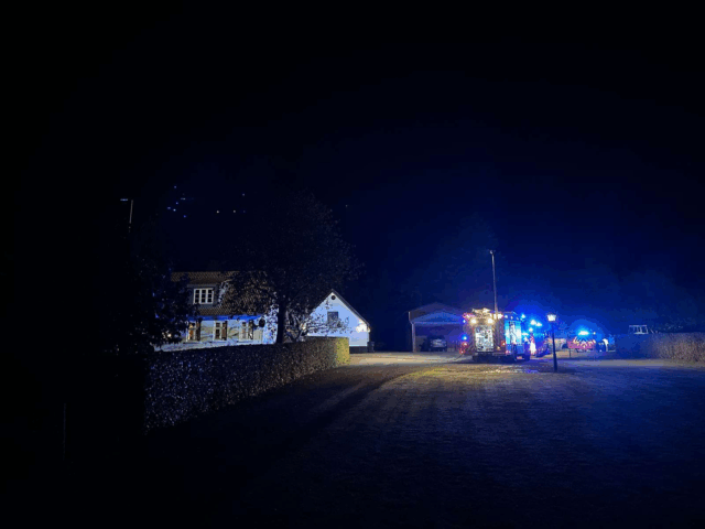 Blå blink til stede efter brandmelding