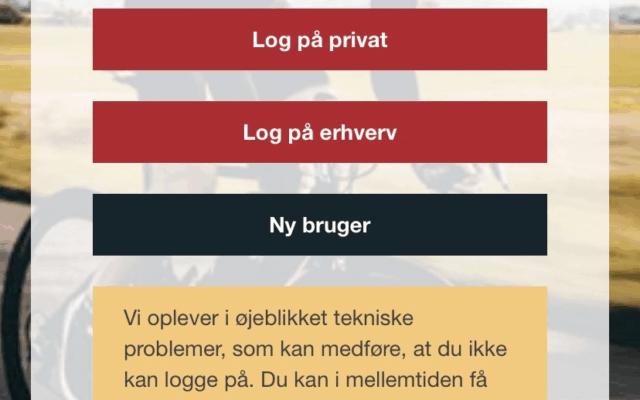 Stort nedbrud i Danmark lige nu