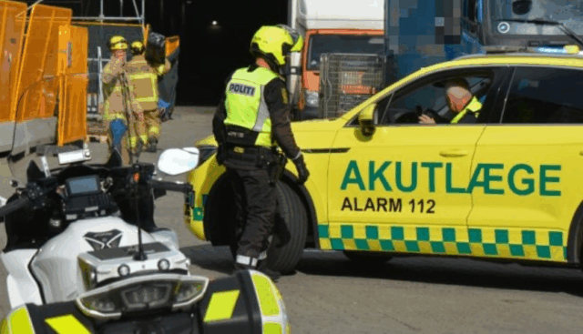 42-årig klemt under tung kabeltromle
