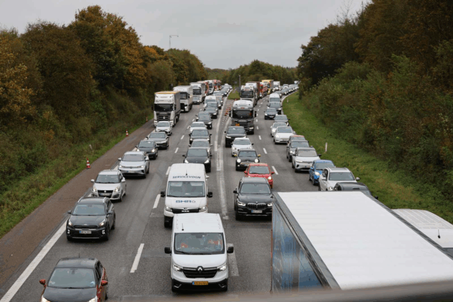 To færdselsuheld på motorvej