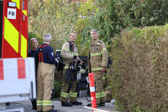 Udrykningskøretøjer til stede ved vejarbejde