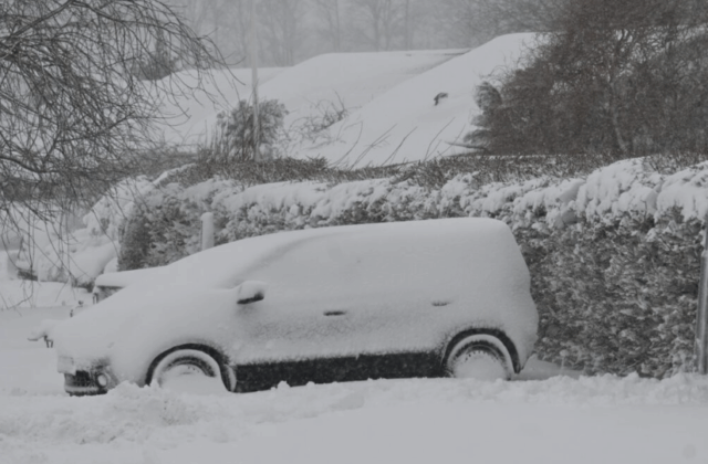 Vilde mængder sne på vej mod Danmark