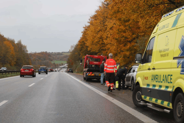 Uheld på motorvejen ved Kolding