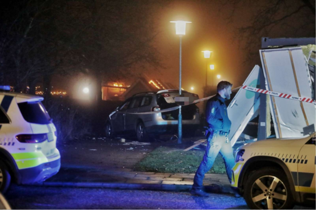 Vandrør sprænger under vildt uheld