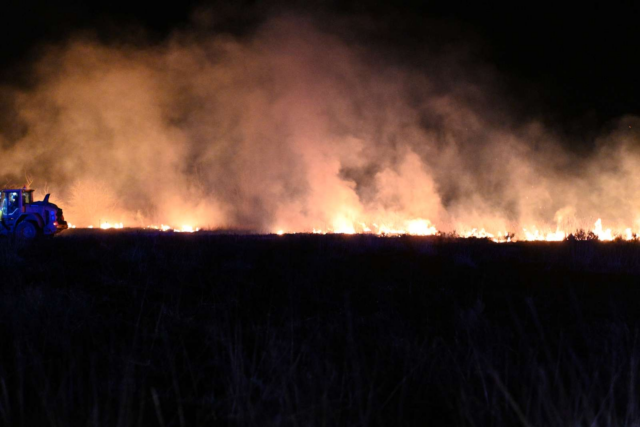 Usædvanlig naturbrand: Politiet har mistanke