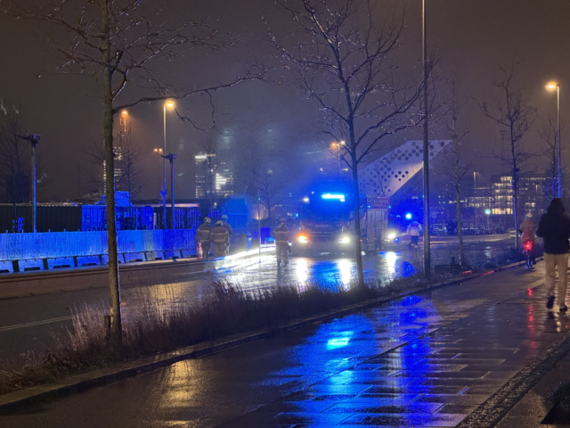 Brandvæsnet til stede på Aarhus Ø