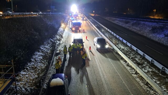 Spor spærret: Uheld på Hillerødmotorvejen