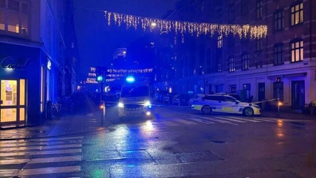 Central gade i København afspærret