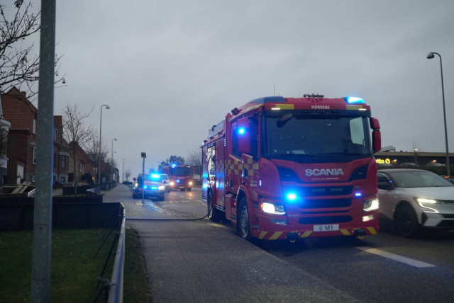 Blå blink til stede ved hus