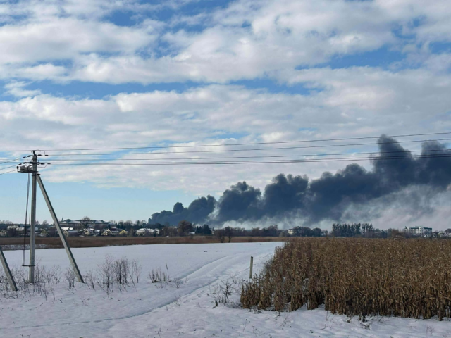 Har hærget i over et døgn: Russisk angreb medfører ekstraordinært voldsom brand