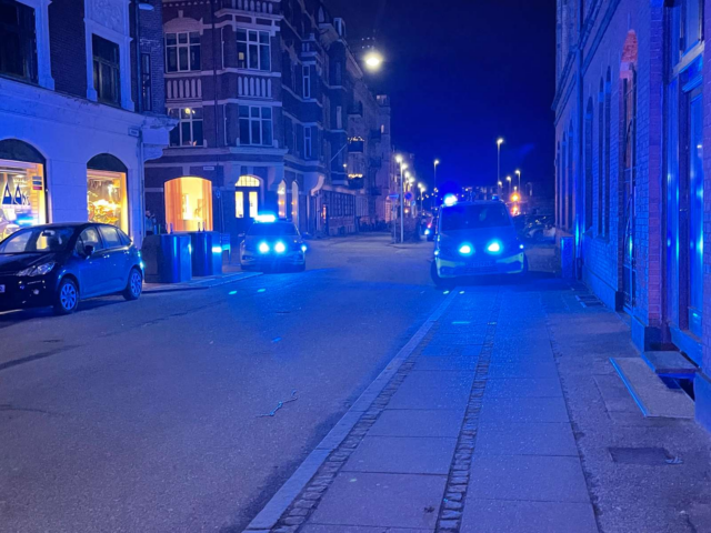 Udrykning midt i byen