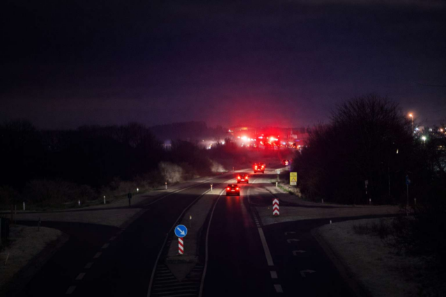 Alt står stille: Motortrafikvej spærret i begge retninger