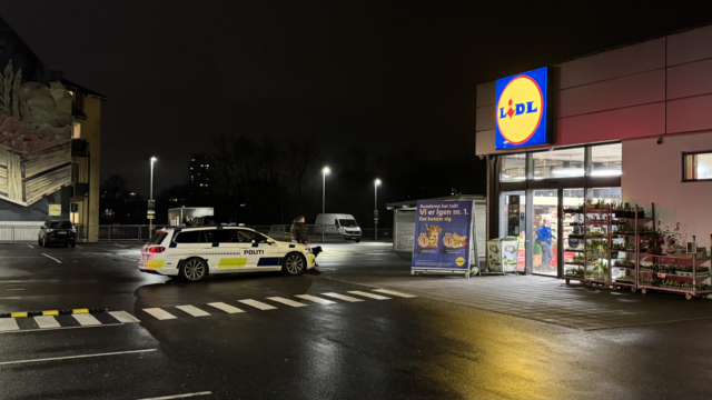 Politi til stede ved Lidl