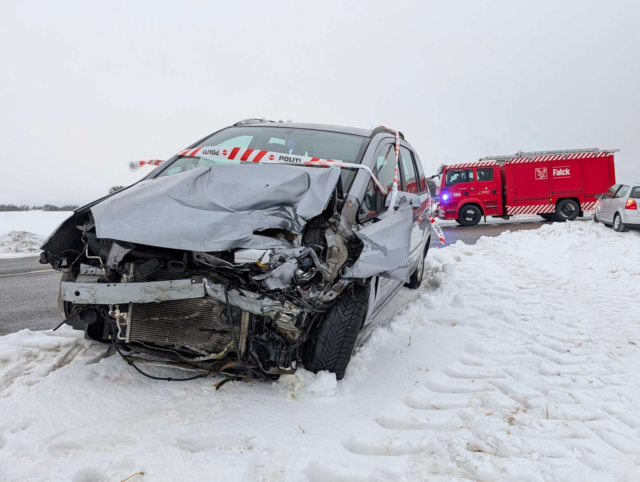 Voldsomt uheld på landevej