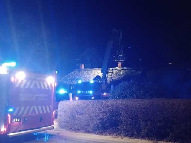 Skorstensbrand: Betydelig udrykningspakke til stede