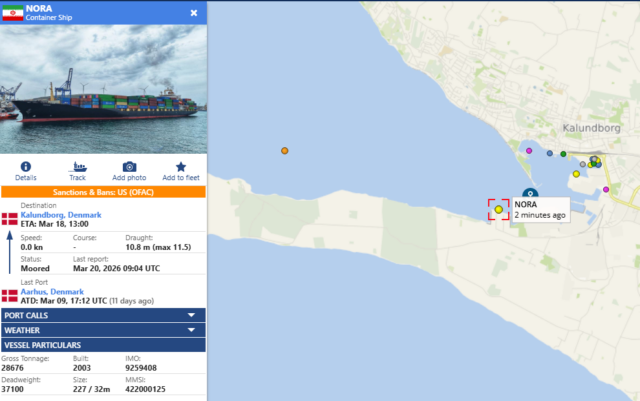 Mystisk skib i Danmark lige nu: Russere og iranere ombord