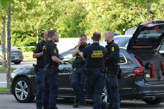 Sprængning i families hjem